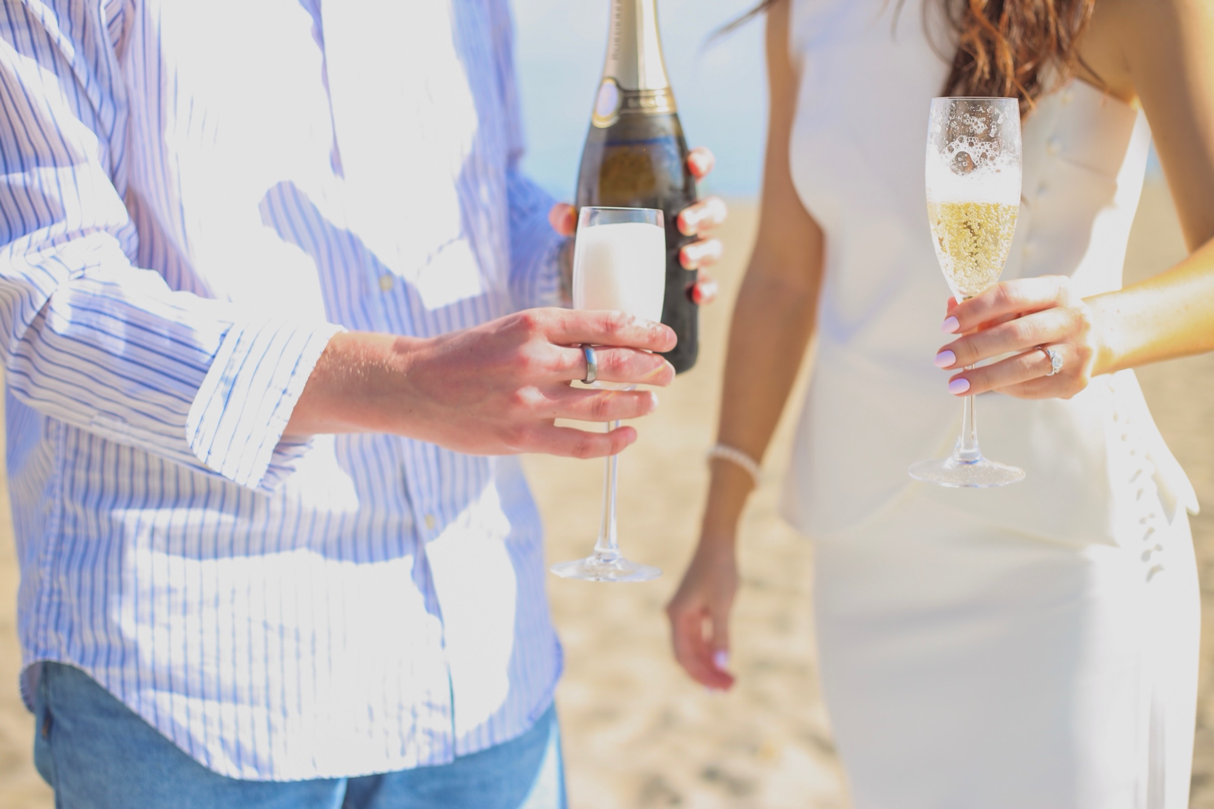 Cole and Bridget — Champagne toast