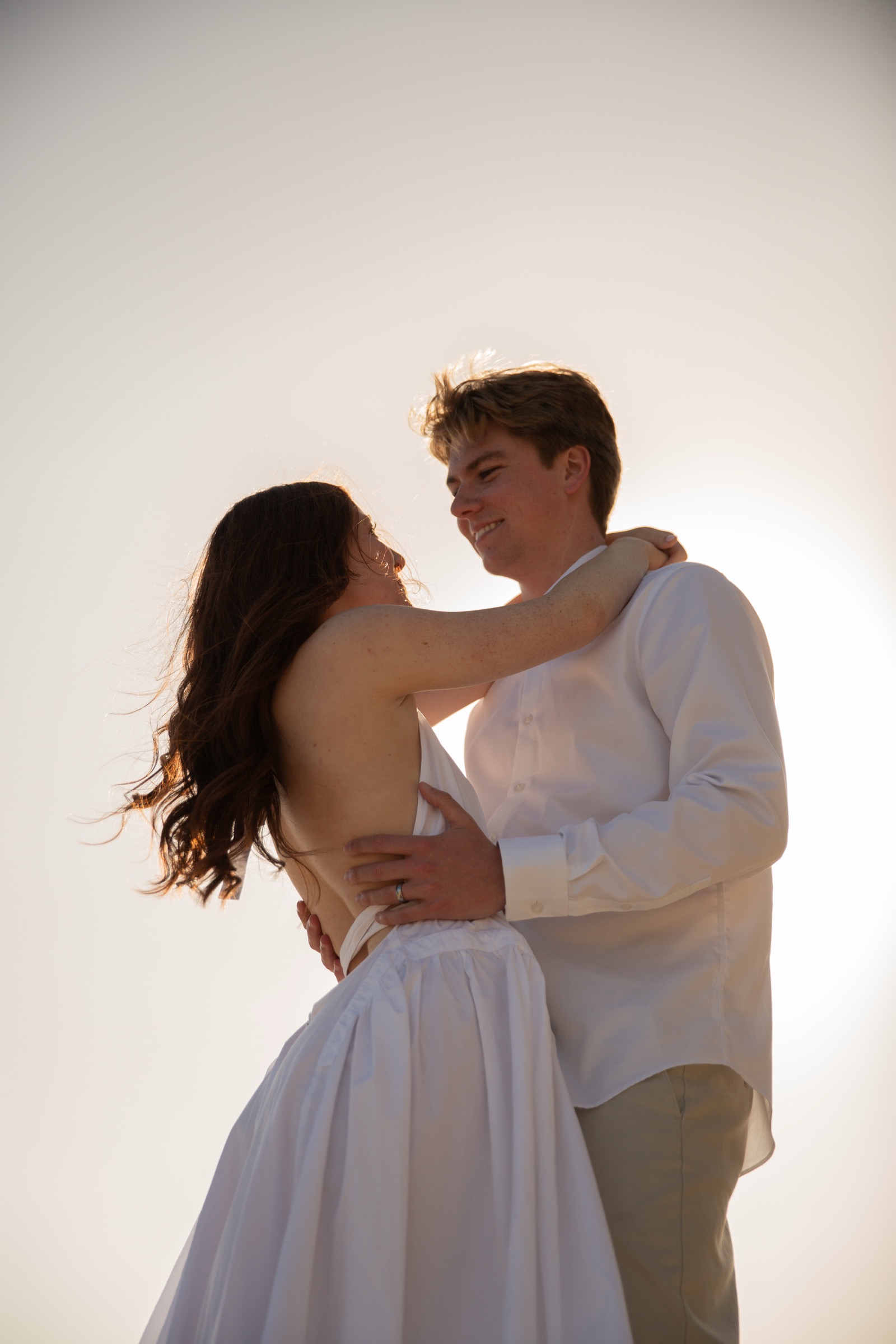Cole and Bridget — Coastal engagement portrait