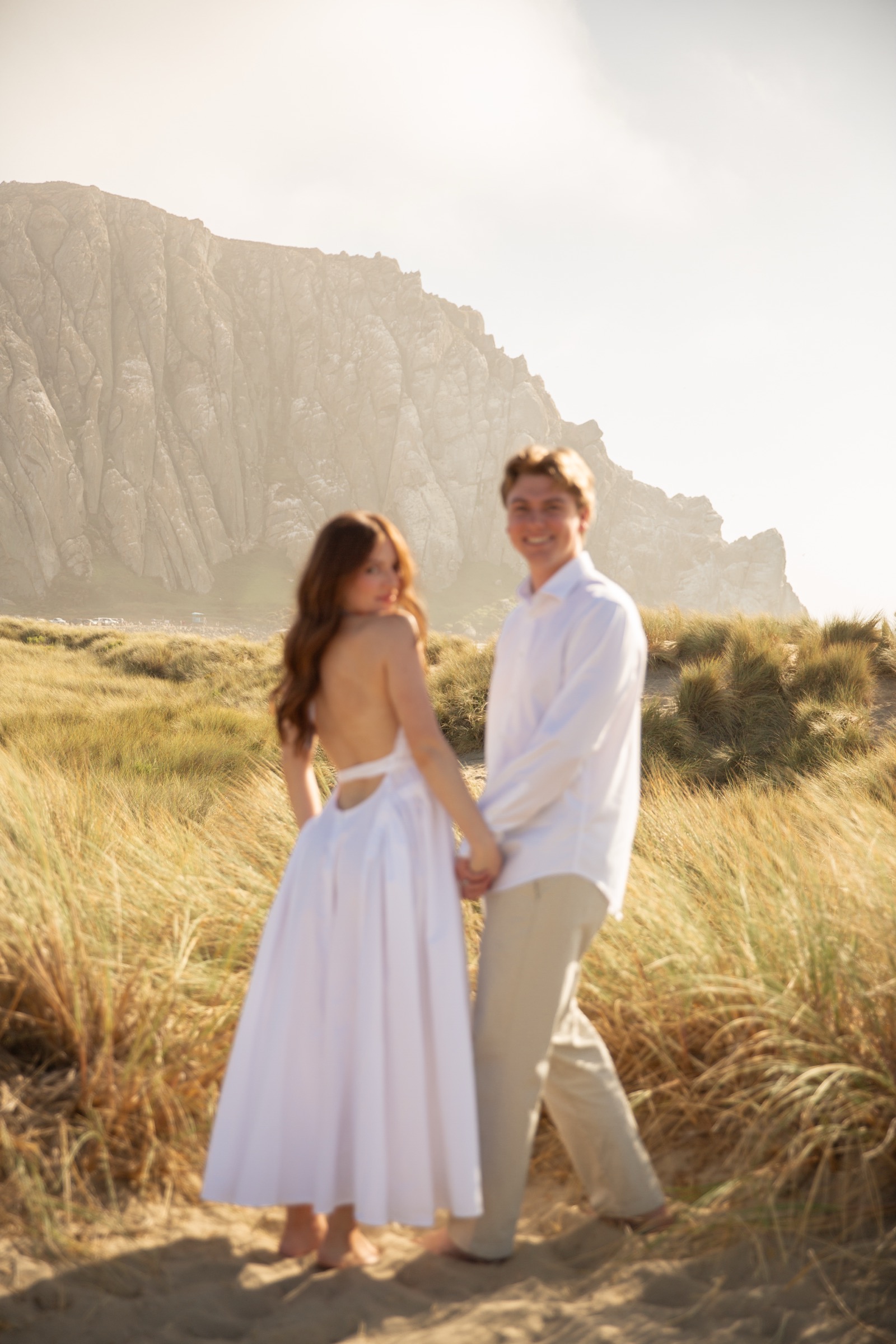 Cole and Bridget — Coastal engagement portrait
