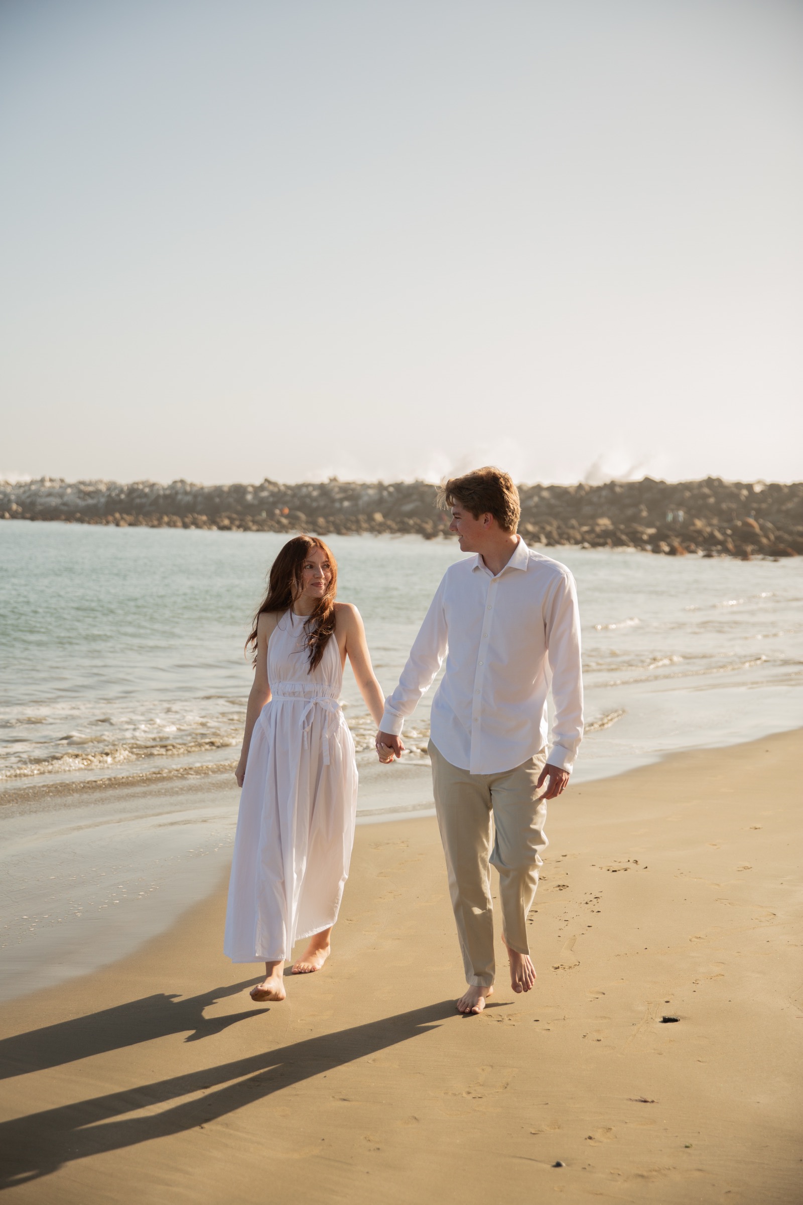 Cole and Bridget — Coastal engagement portrait
