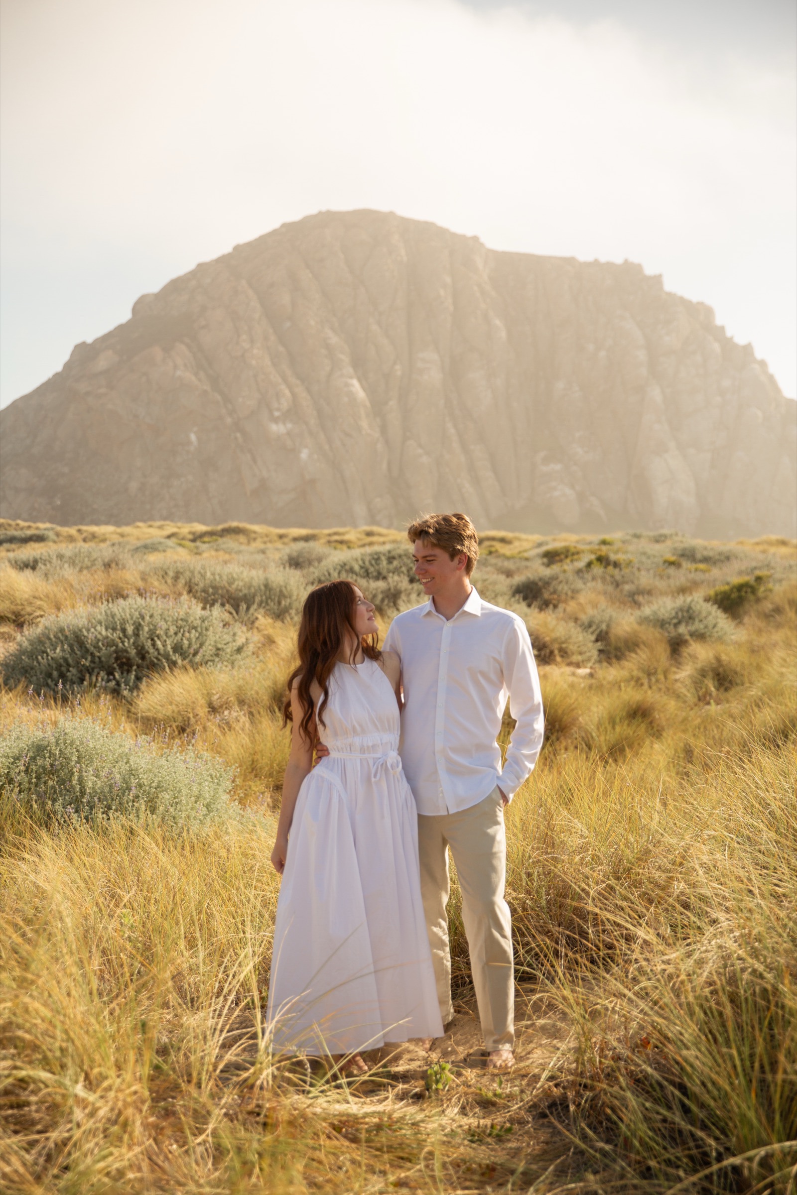 Cole and Bridget — Coastal engagement portrait