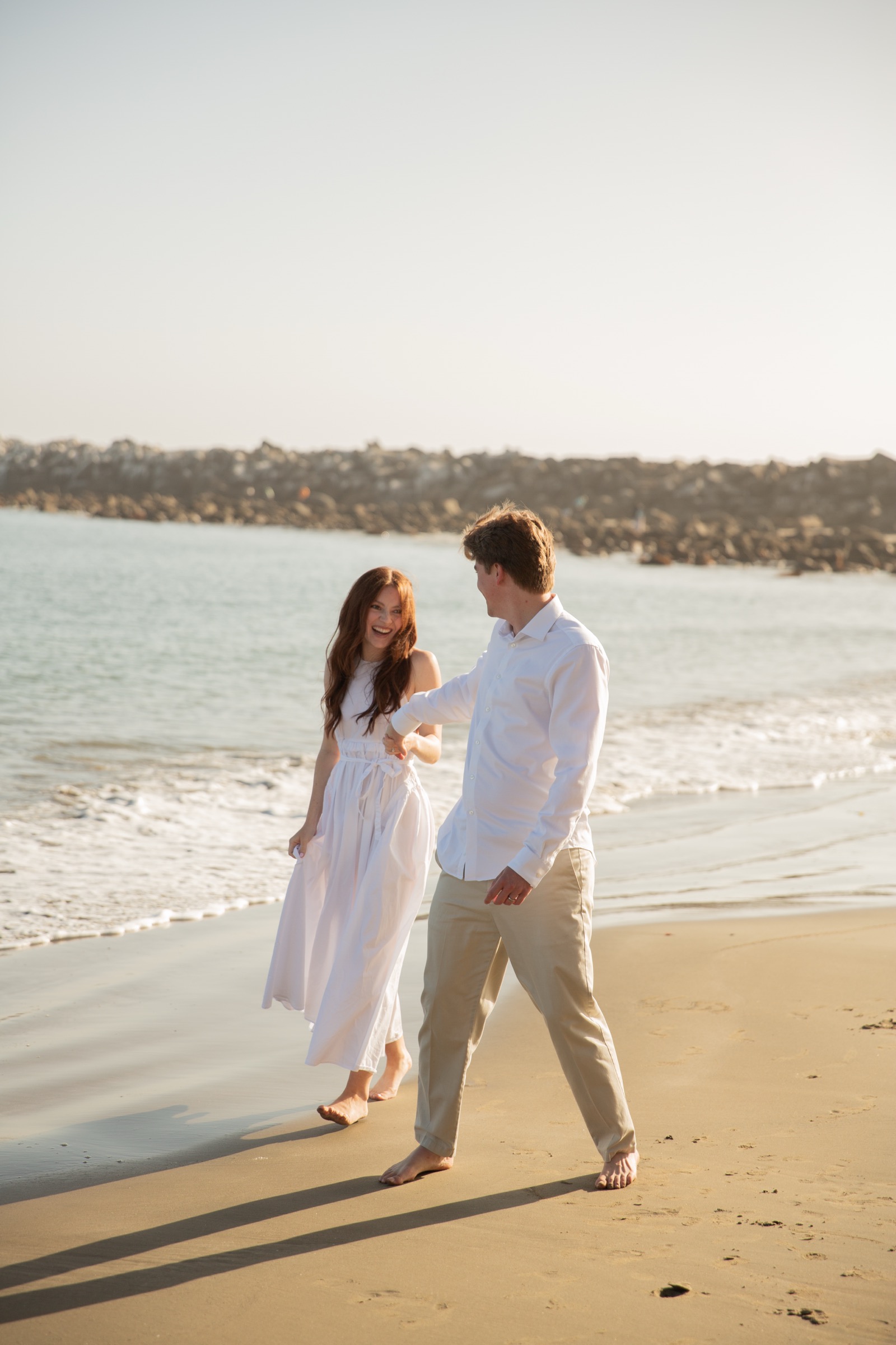 Cole and Bridget — Coastal engagement portrait