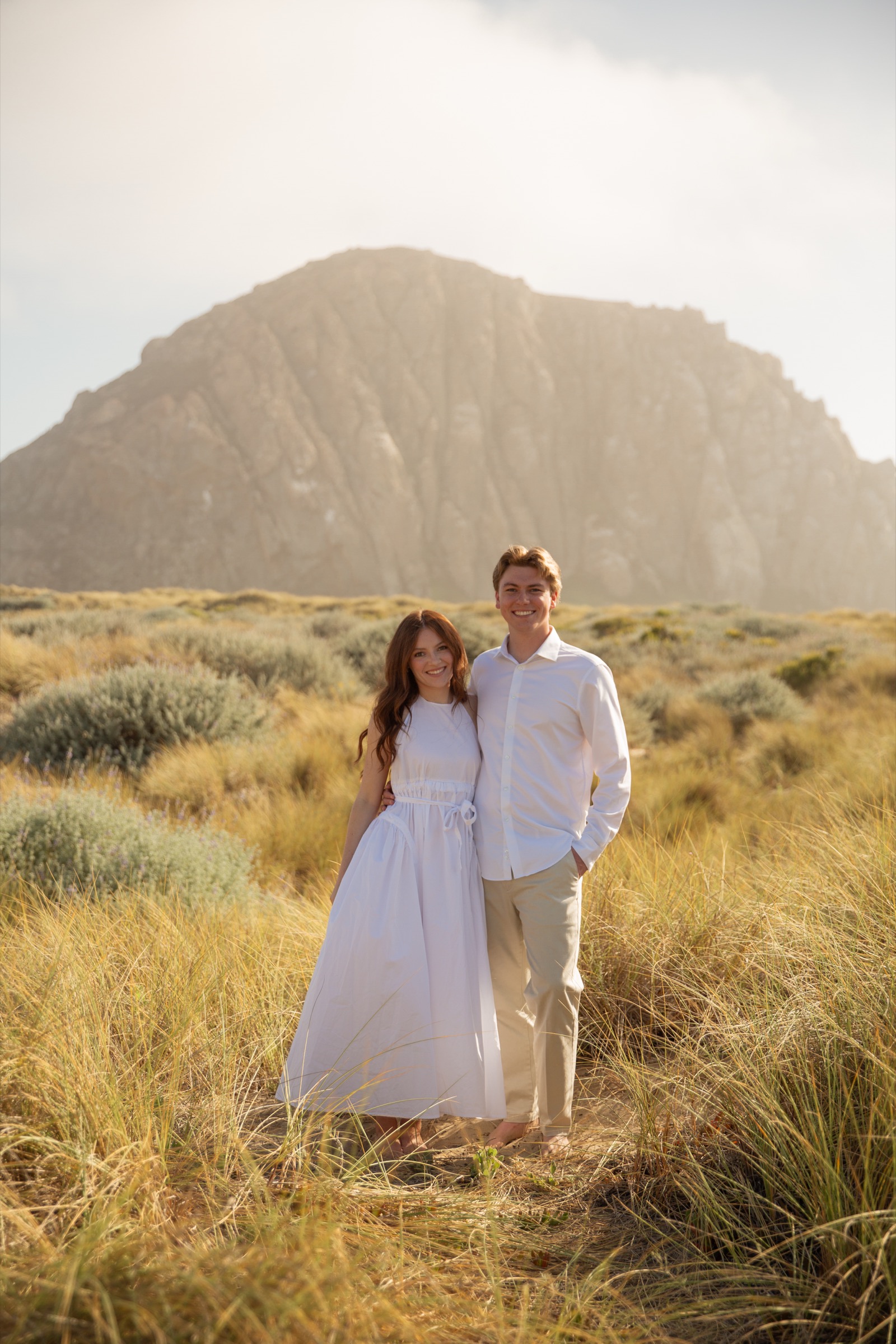 Cole and Bridget — Coastal engagement portrait