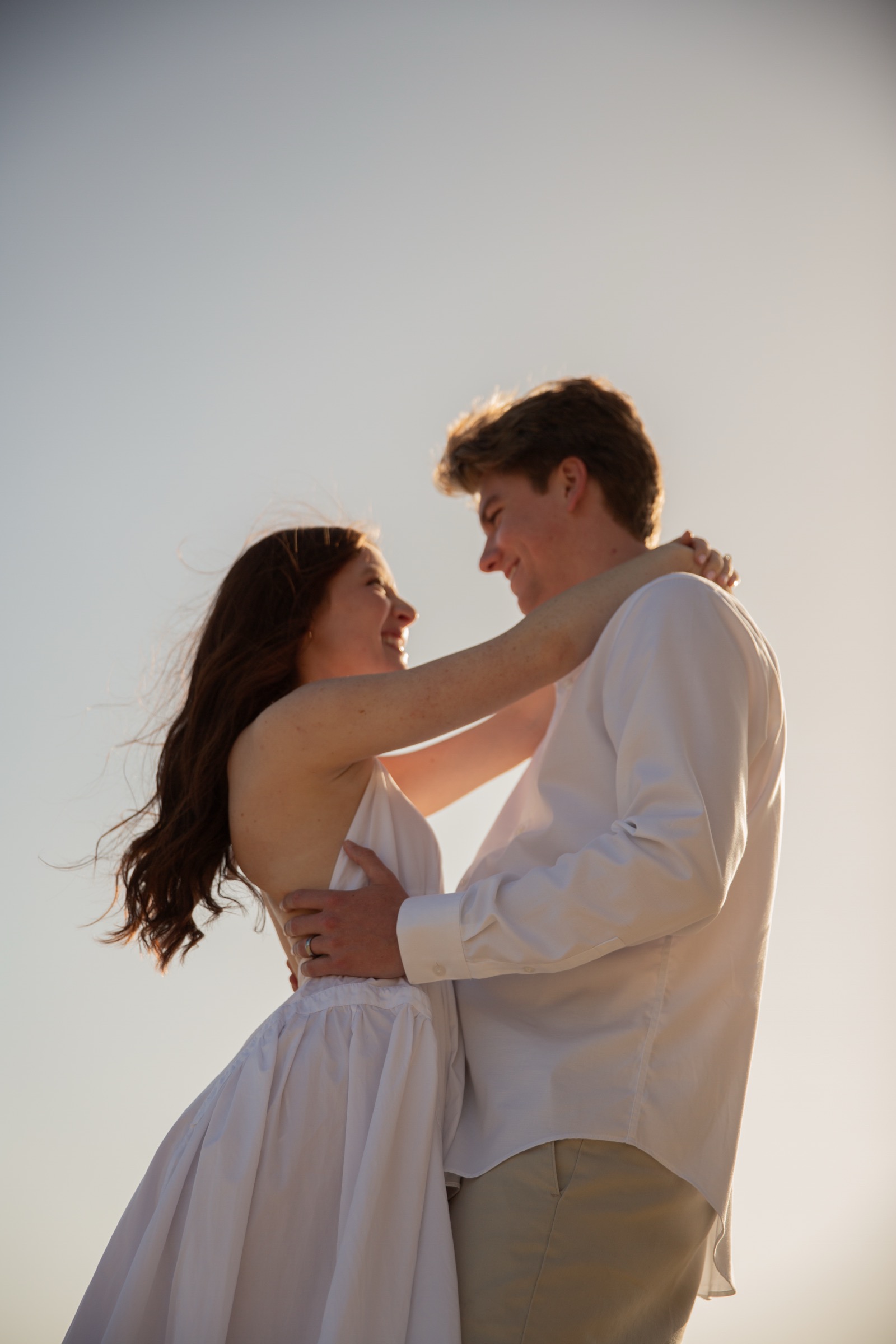 Cole and Bridget — Coastal engagement portrait