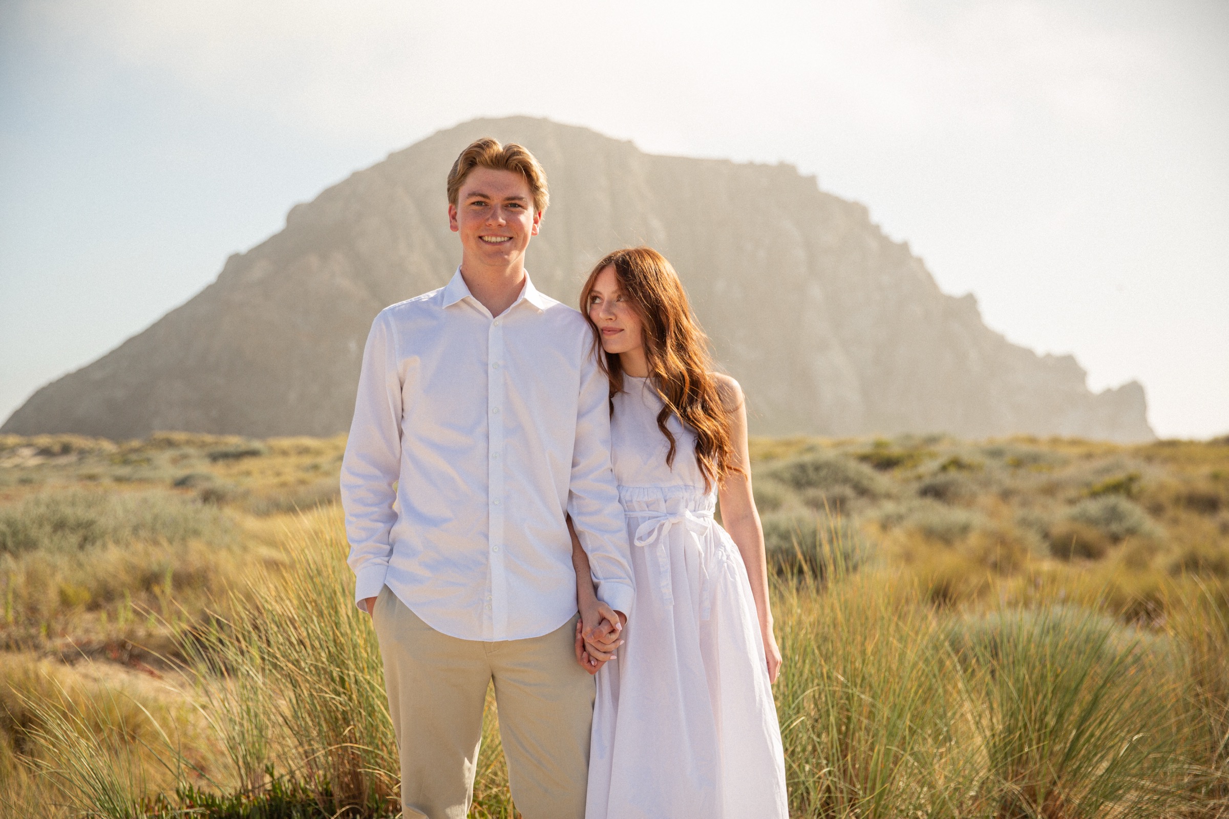 Cole and Bridget — Coastal engagement portrait
