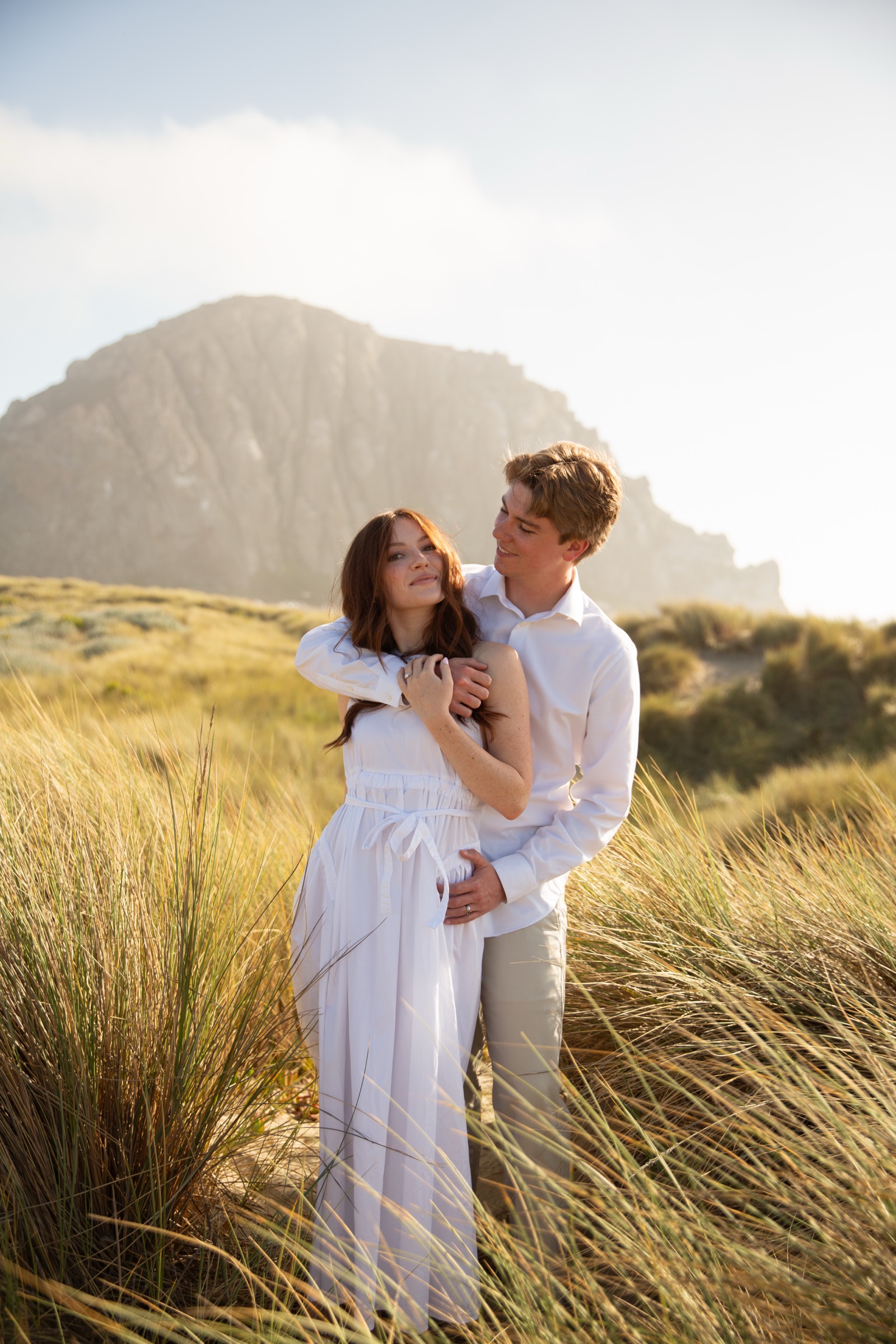 Cole and Bridget — Coastal engagement portrait