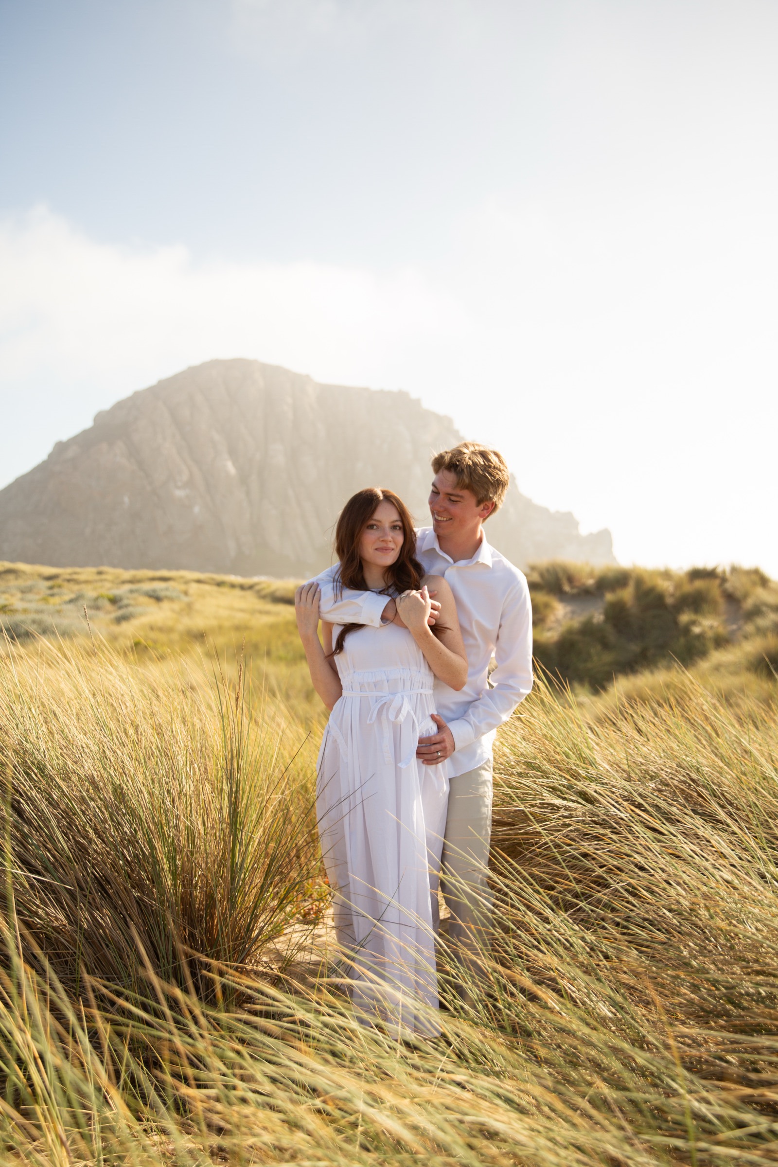 Cole and Bridget — Coastal engagement portrait