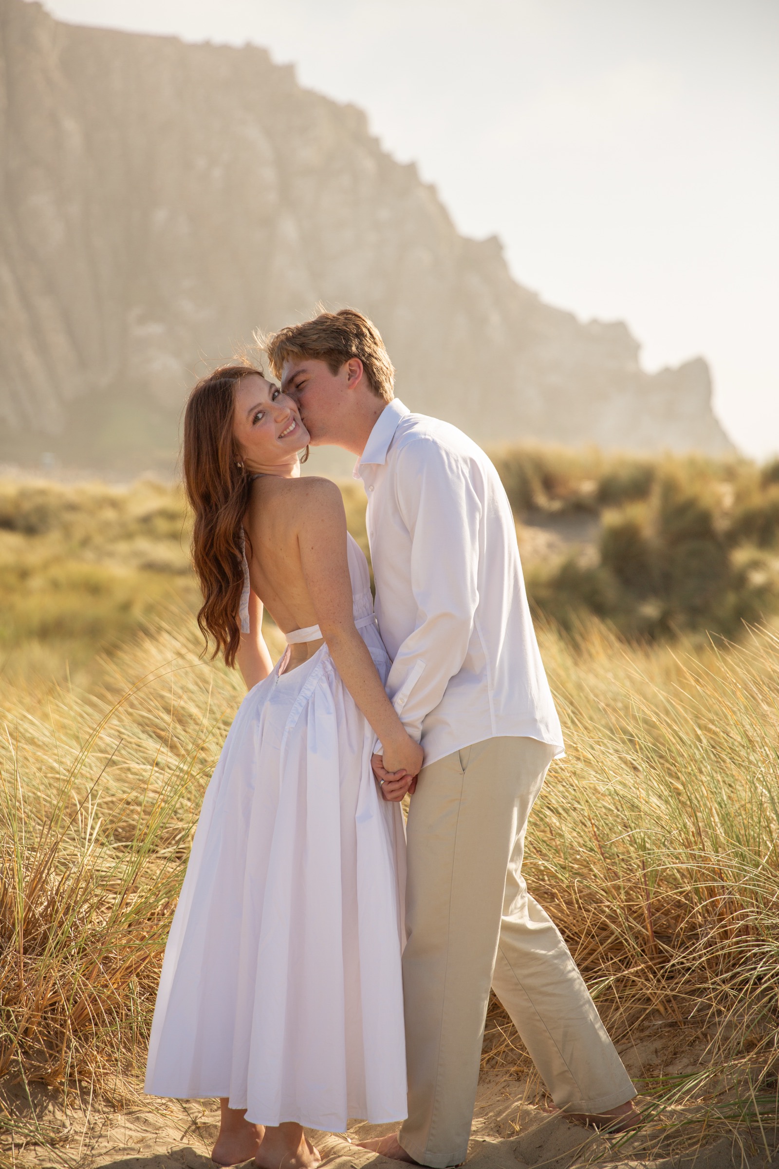 Cole and Bridget — Coastal engagement portrait