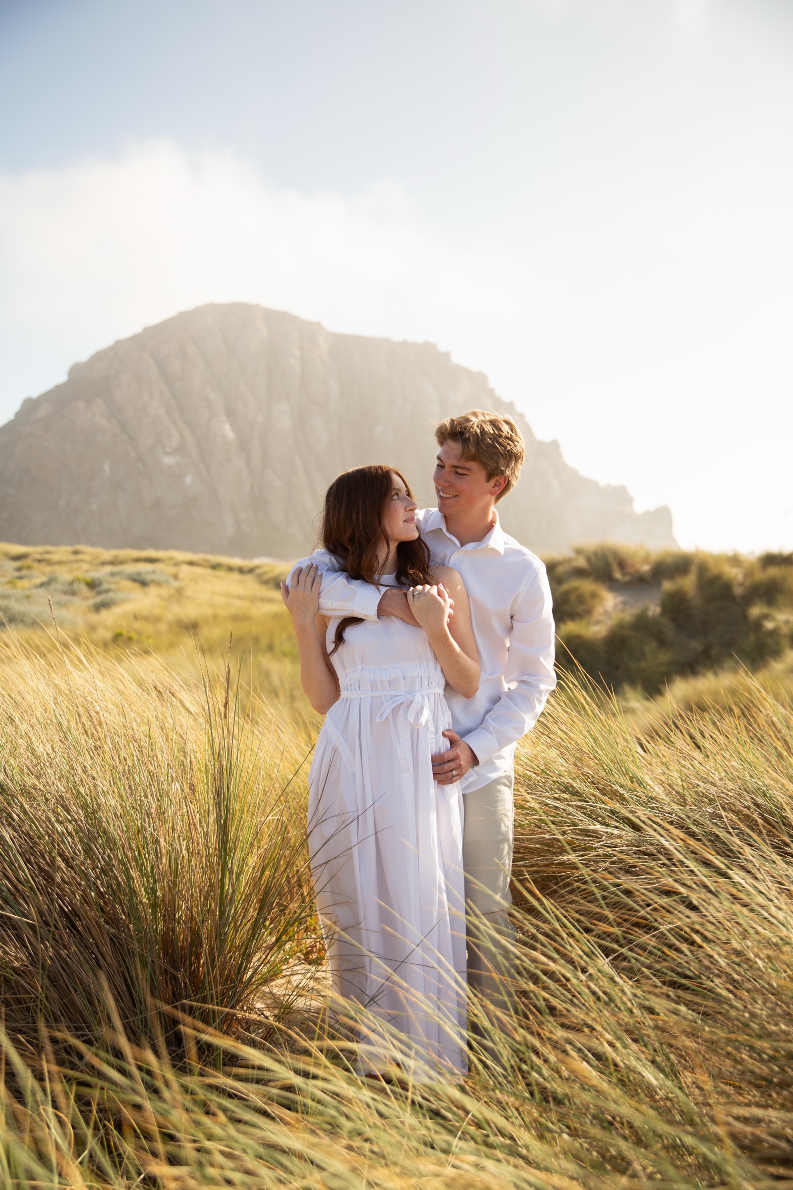 Cole and Bridget — Coastal engagement portrait