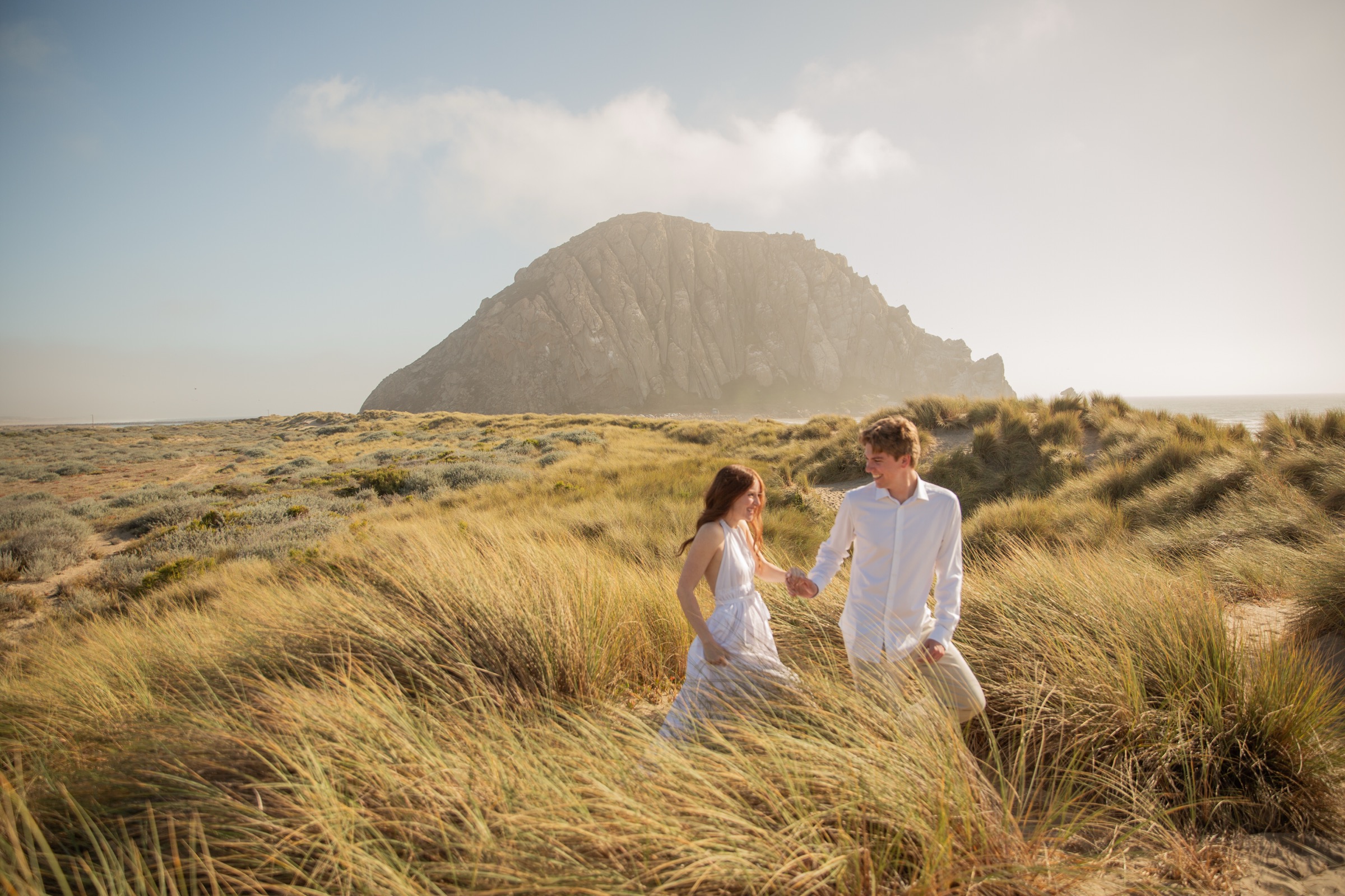 Cole and Bridget — Coastal engagement portrait