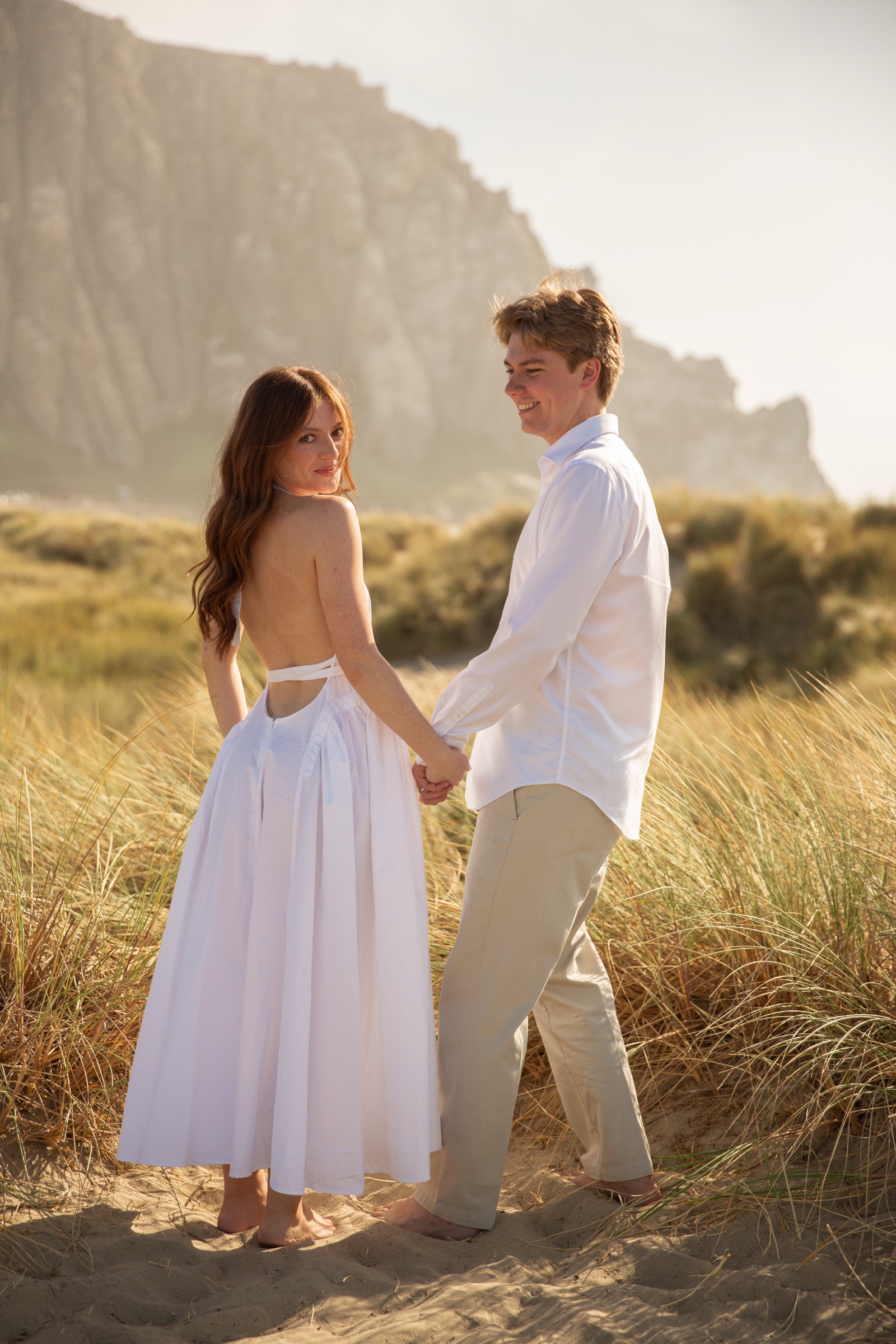 Cole and Bridget — Coastal engagement portrait