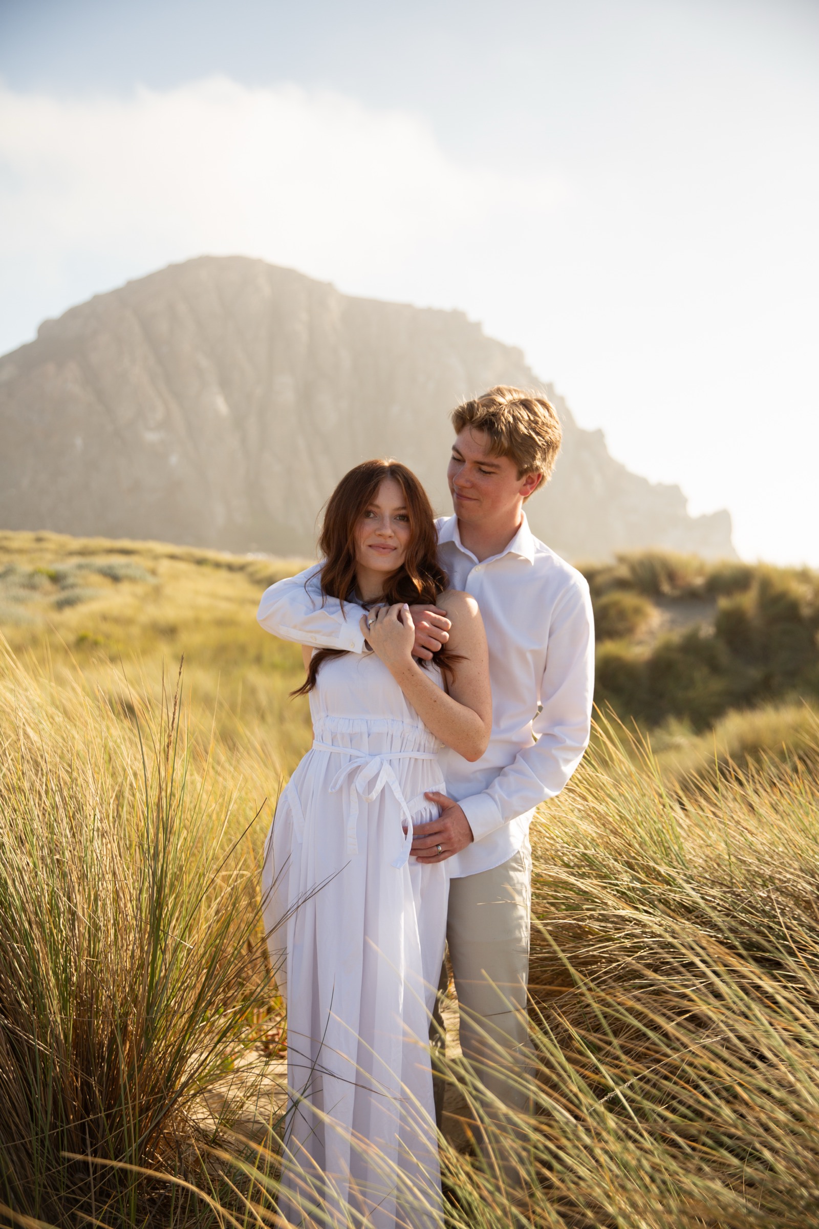 Cole and Bridget — Coastal engagement portrait