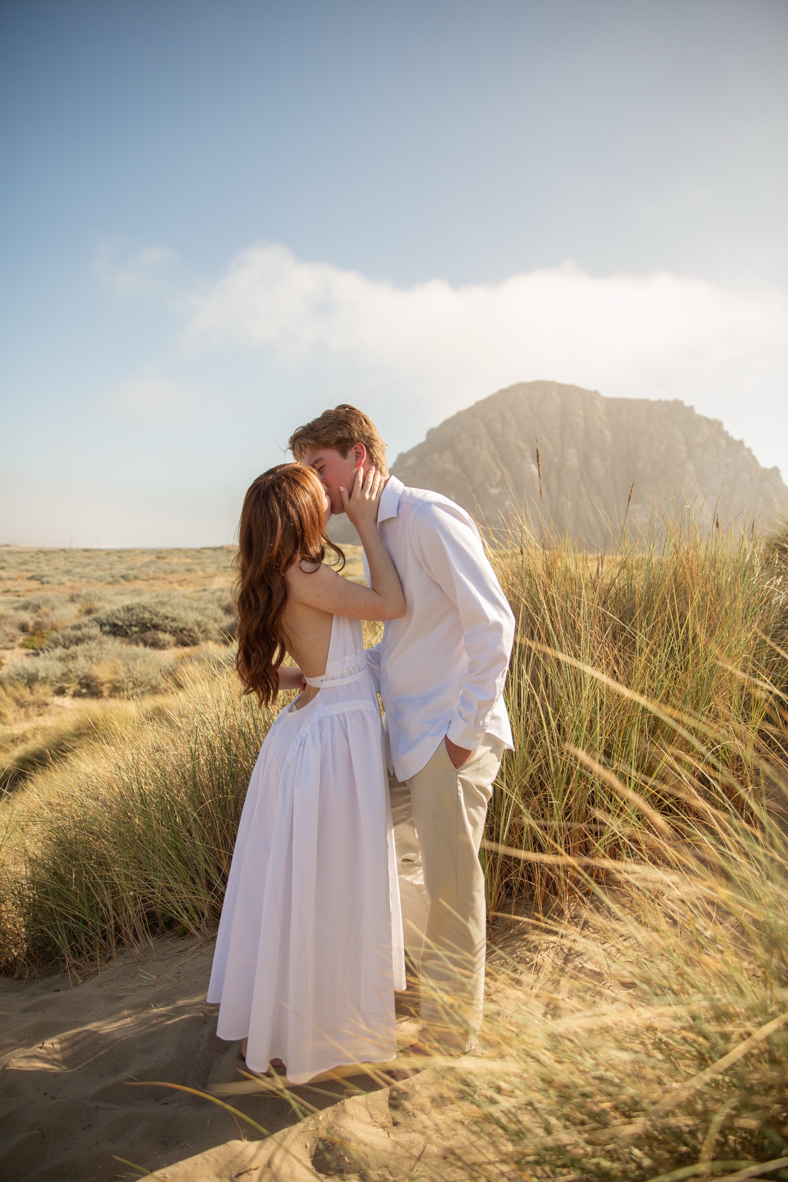 Cole and Bridget — Coastal engagement portrait