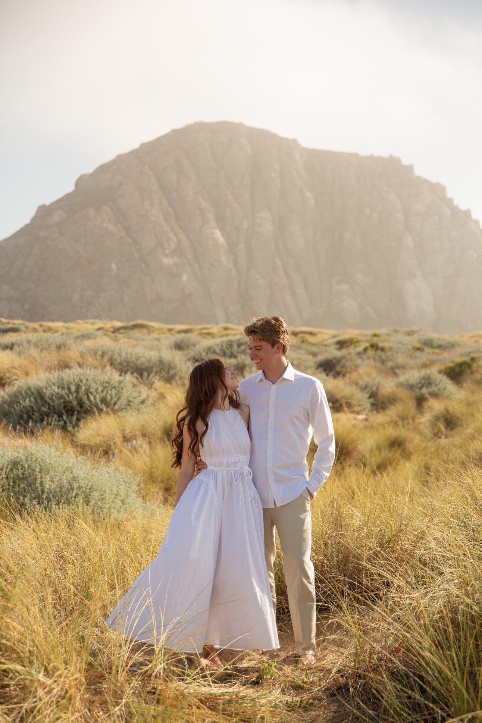 Cole and Bridget — Coastal engagement portrait