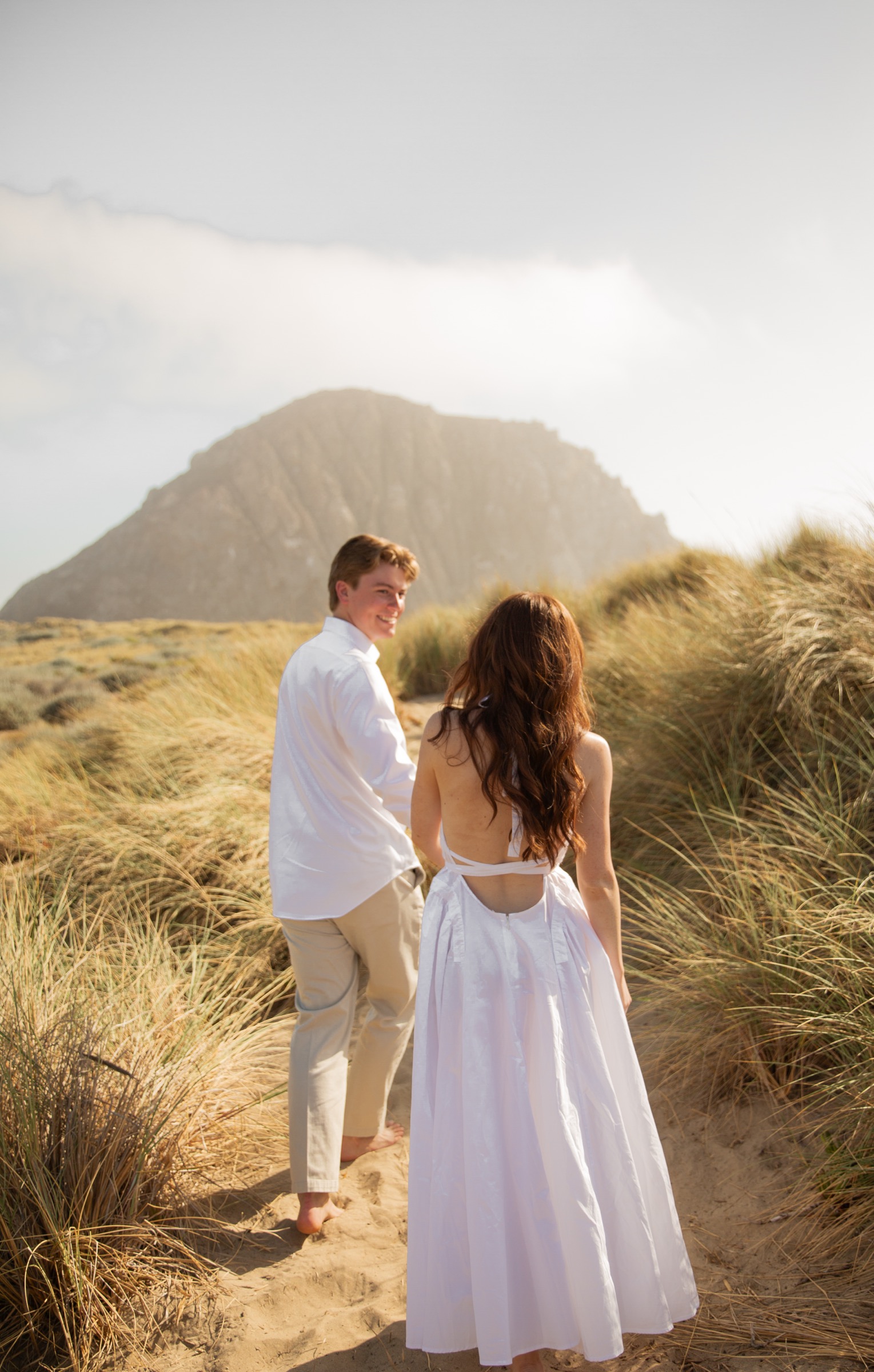 Cole and Bridget — Beach engagement moment