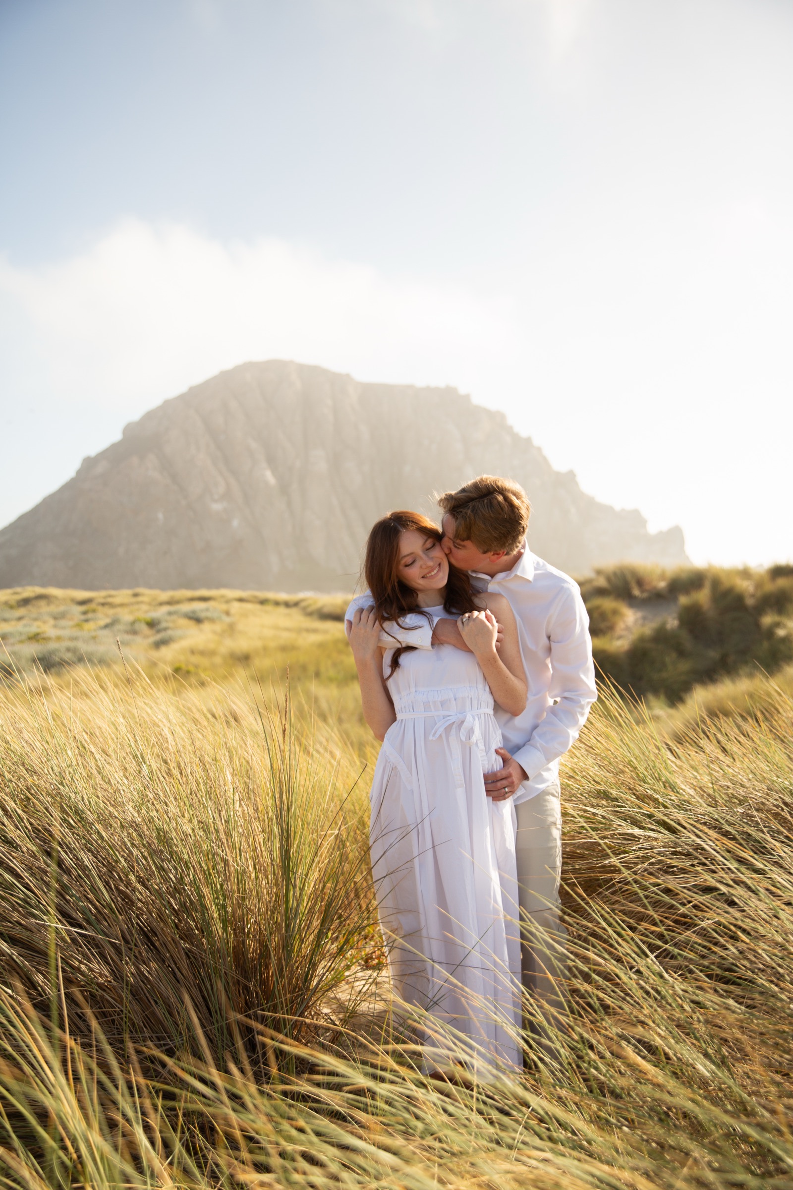 Cole and Bridget — Beach engagement moment